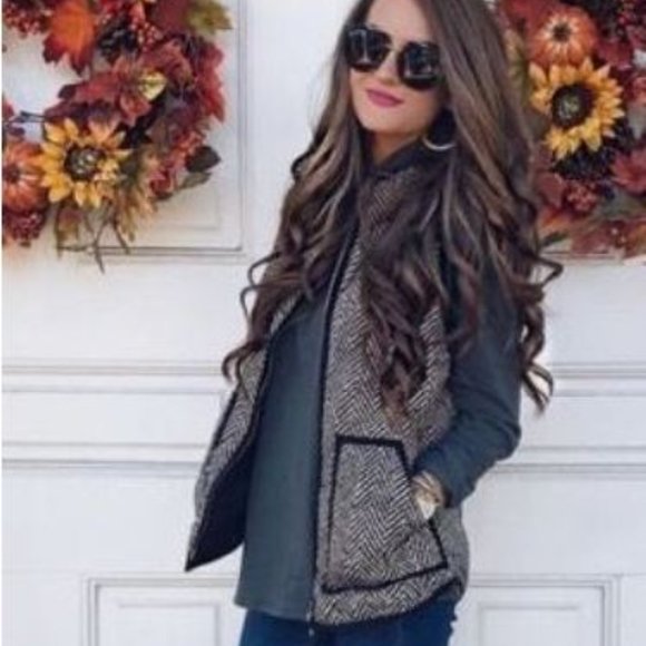 Sweaters - Herringbone Quilted Vest